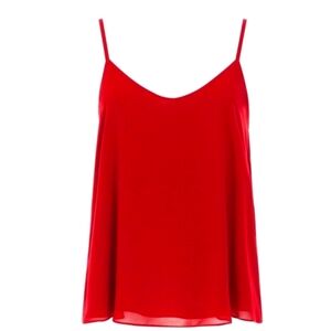 Sophie - Red Double Layer Georgette Swing Cami